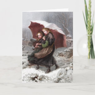 Sister’s in Winter Feiertagskarte