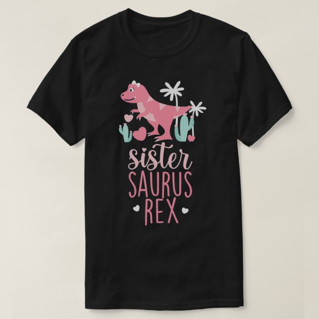 Sister Saurus Re Dinosaur Kids  T-Shirt (Design vorne)