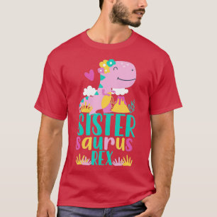 Sister Saurus Rex Dinosaur Dino Design für Kinder T-Shirt
