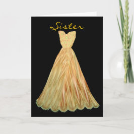 SISTER Sei mein Bridesmaid AUTUMN GOLD Dress Einladung