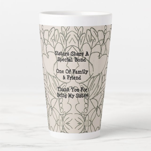 Sister Sentiment Abstrakt Milchtasse (Vorderseite)