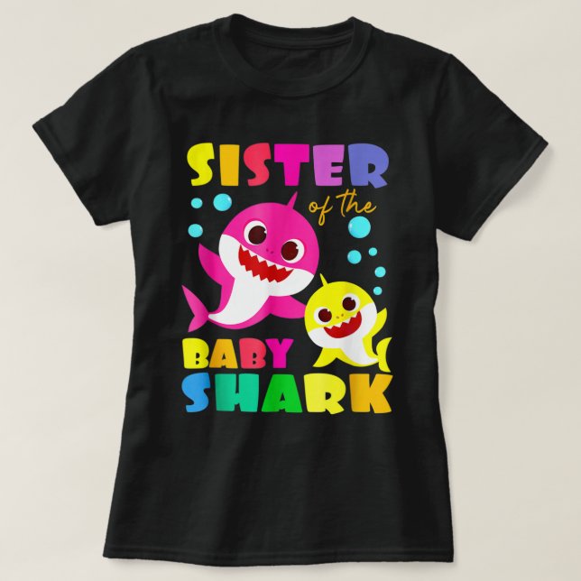 Sister Shark Birthday Sister Shark T-Shirt Family  (Design vorne)