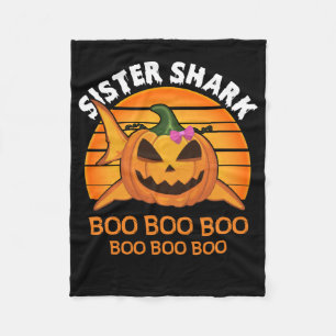 Sister Shark Boo Boo Boo Funny Halloween Geschenke Fleecedecke