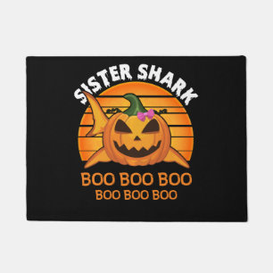 Sister Shark Boo Boo Boo Funny Halloween Geschenke Fußmatte