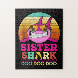 Sister Shark Doo Doo Doo - Crazy Shark GIfts Puzzle