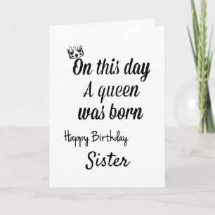 ** SISTER** SIE SIND EINE KLEINE "BIRTHTAGKARTE" KARTE