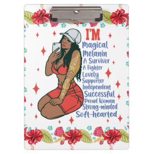 Sister Sistas Black Women Melanin Woman Sis Magic Klemmbrett