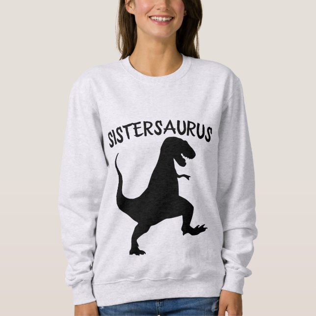 SISTER SISTERSAURUS DINOSAUR FUNNY T - Shirt (Vorderseite)
