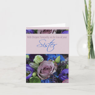 Sister Sympthy card mit Rose Karte