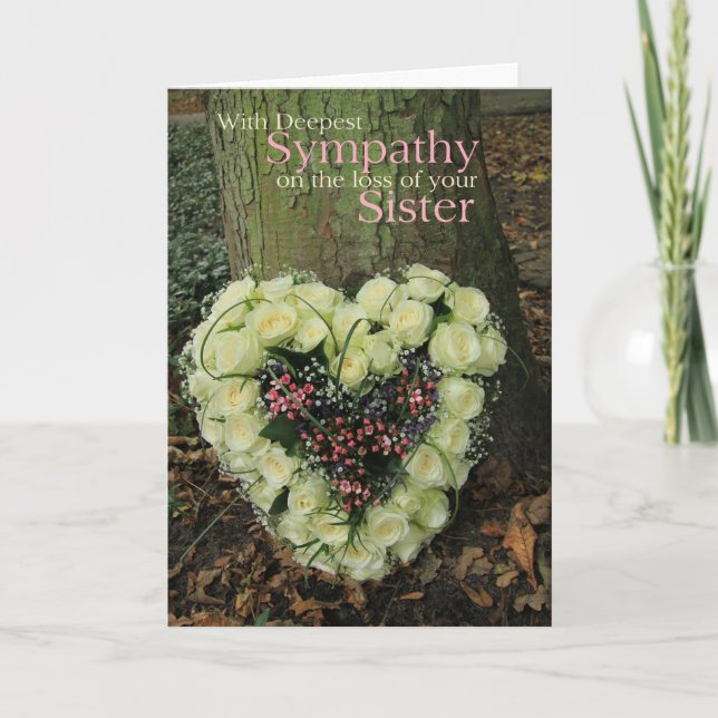Sister Sympthy card mit Rose Karte (Vorderseite)