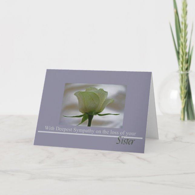Sister Sympthy card mit Rose Karte (Vorderseite)