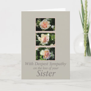 Sister Sympthy card mit Rose Karte