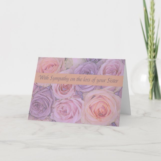 Sister Sympthy card mit Rose Karte (Vorderseite)