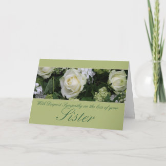 Sister Sympthy card mit Rose Karte