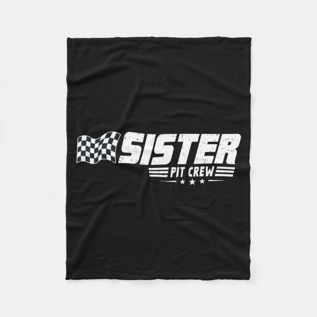 Sister T Crew Race Car Birthday Family Racing  Fleecedecke (Vorderseite)