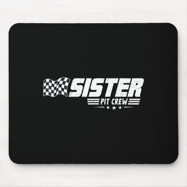 Sister T Crew Race Car Birthday Family Racing  Mousepad (Vorne)