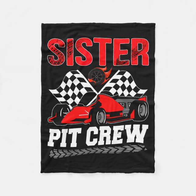 Sister T Crew Racing Family Race Car Birthday Boy  Fleecedecke (Vorderseite)