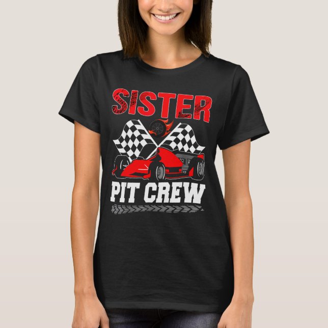 Sister T Crew Racing Family Race Car Birthday Boy  T-Shirt (Vorderseite)
