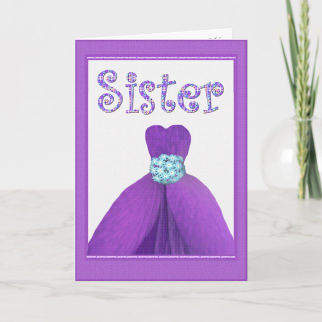 SISTER - Trauzeugin LILA Blume Petrischale Einladung (Vorderseite)