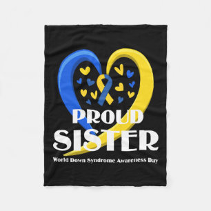 Sister World Down Syndrome Awareness Day Geschenke Fleecedecke