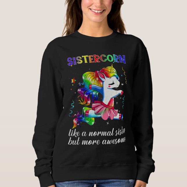 Sistercorn  Cute Unicorn Dancing Kid Girl Boy Sweatshirt (Vorderseite)