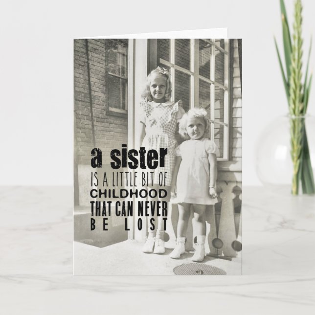 SISTERGrußkarte Dankeskarte (Vorderseite)