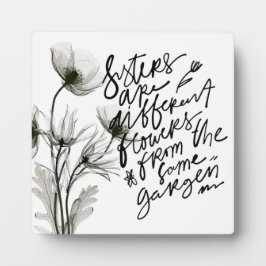 "Sisters" 5.25" x 5.25" Plaque mit Easel Fotoplatte
