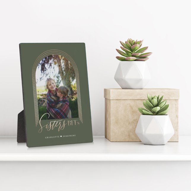 Sisters Beste Freundinnen Elegantes Arch Frame Fot Fotoplatte (Von Creator hochgeladen)