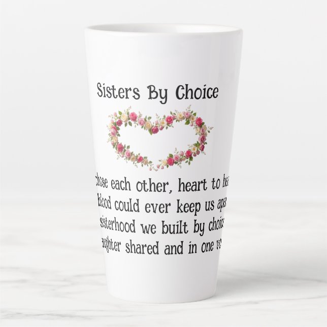 Sisters by Choice Beste Freunde Kaffee/Latte Tasse (Vorderseite)