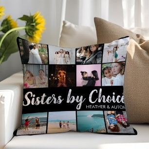 Sisters by Choice FotoCollage Personalisierte BEST Kissen