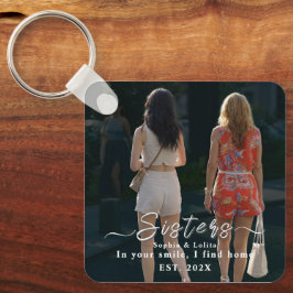 Sisters Forever – Custom Photo Keychain Schlüsselanhänger