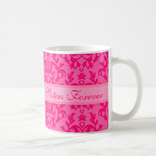 "Sisters Forever" Damast-Schlummer-Tasse in heißem Kaffeetasse