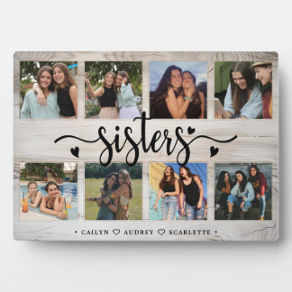 Sisters Foto Collage mit 8 Fotos und benutzerdefin Fotoplatte