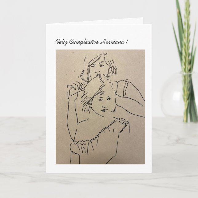 Sisters Happy Birthday Card Karte (Vorderseite)