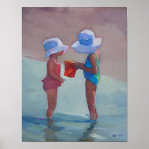 "Sisters in Sun Hats" - 14"x11" POSTER