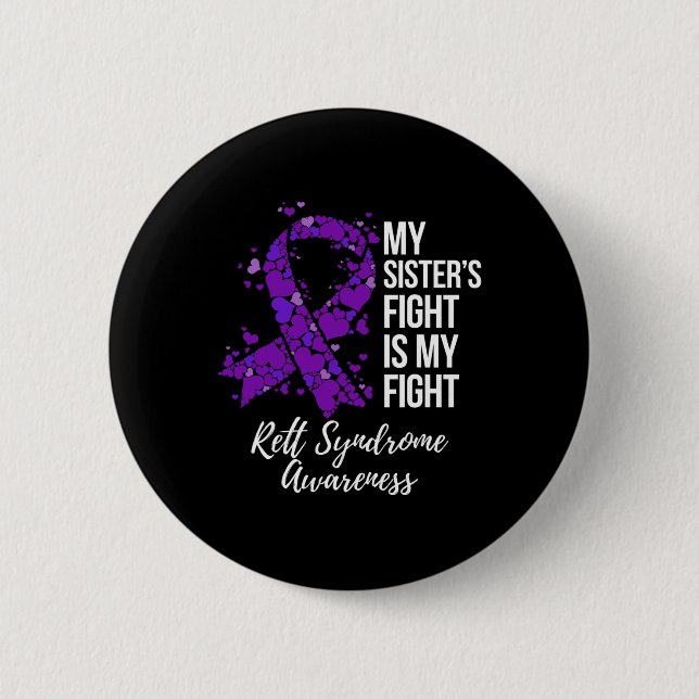 Sisters Kampf ist mein Kampf gegen Rett-Syndrom Button (Vorderseite)