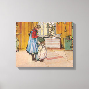 Sisters - Koket av Carl Larsson Leinwanddruck