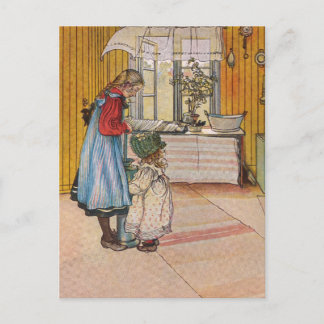 Sisters - Koket av Carl Larsson Postkarte