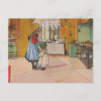 Sisters - Koket av Carl Larsson Postkarte