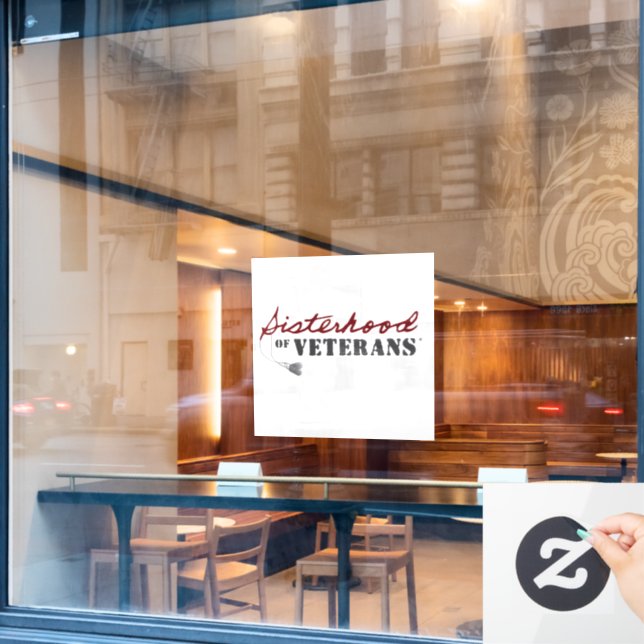 Sisters of Veterans Military Pride Design Fensteraufkleber (Café-Fenster)