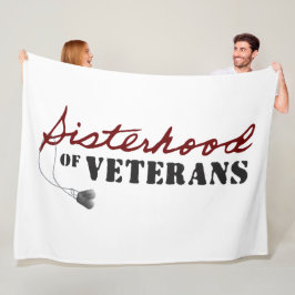 Sisters of Veterans Military Pride Design Fleecedecke