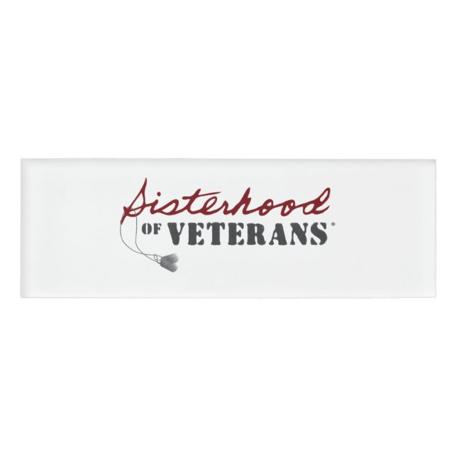 Sisters of Veterans Military Pride Design Namenschild (Vorderseite)