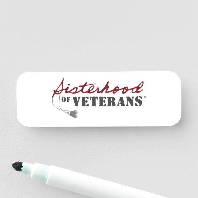 Sisters of Veterans Military Pride Design Namensschild (Beispiel)