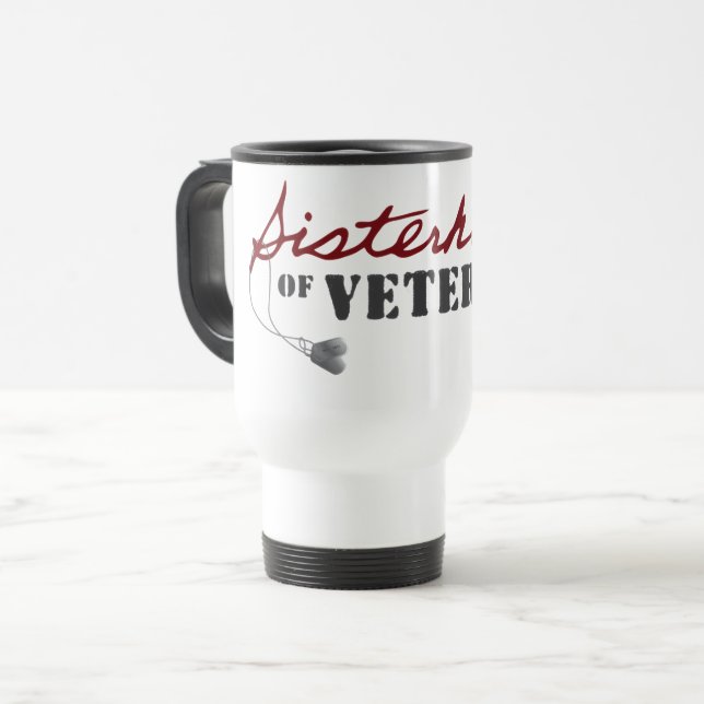 Sisters of Veterans Military Pride Design Reisebecher (Vorderseite Links)