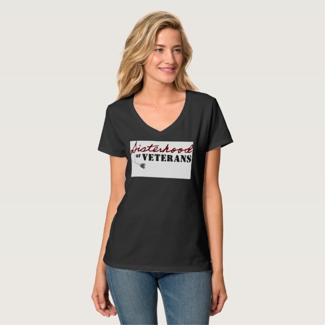 Sisters of Veterans Military Pride Design T-Shirt (Vorderseite Vollansicht)