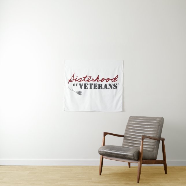 Sisters of Veterans Military Pride Design Wandteppich (Beispiel (Horizontal))