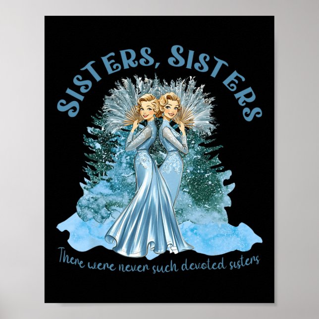Sisters Pajamas Holiday White Christmas Movie 1954 Poster (Vorne)