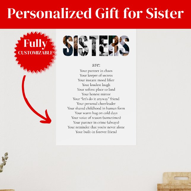 SISTERS Poster – Emotional & Fun Gift for Her (SISTERS Poster – Emotional & Fun Gift for Her)