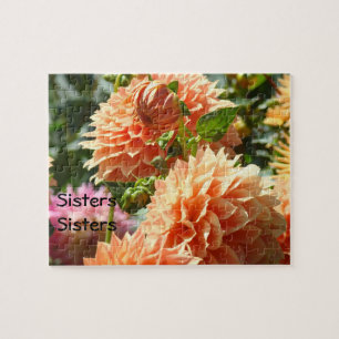 Sisters Puzzle Orange Dahlia Blume Geschenke