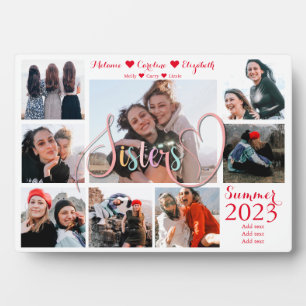 Sisters Script Keepake Geschenke Foto Collage Plaq Fotoplatte